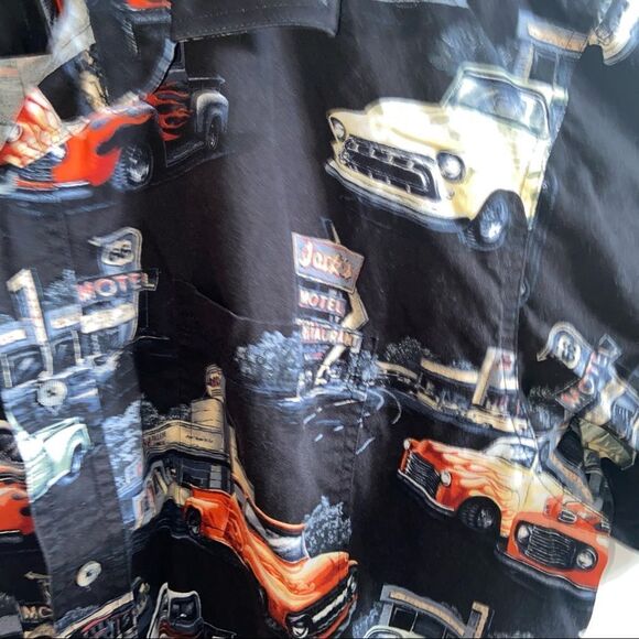 RedHead Vintage Truck Pattern Button up top - Picture 3 of 10